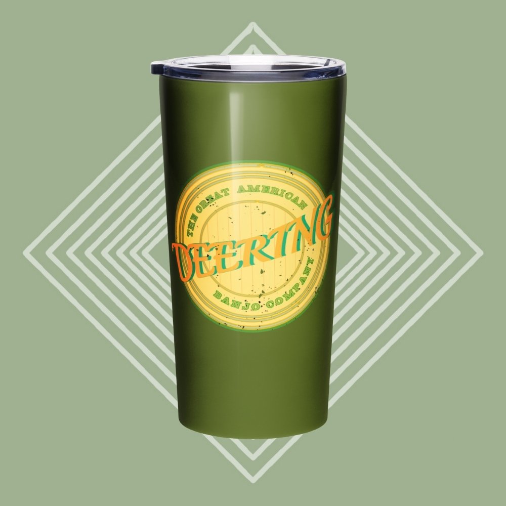 Deering Vintage Baseball Tumbler - 20 oz, Green Diamond Background