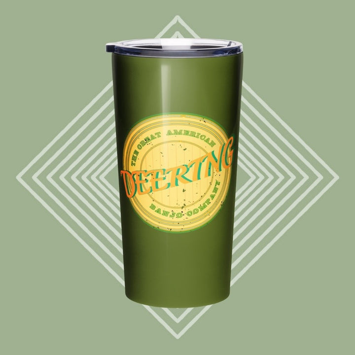 Deering Vintage Baseball Tumbler - 20 oz, Green Diamond Background