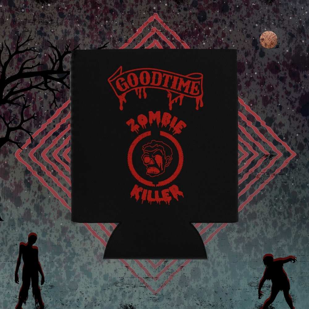 Deering_Zombie_Killer_Koozie_Mockups_-_With_Zombie_Background 1
