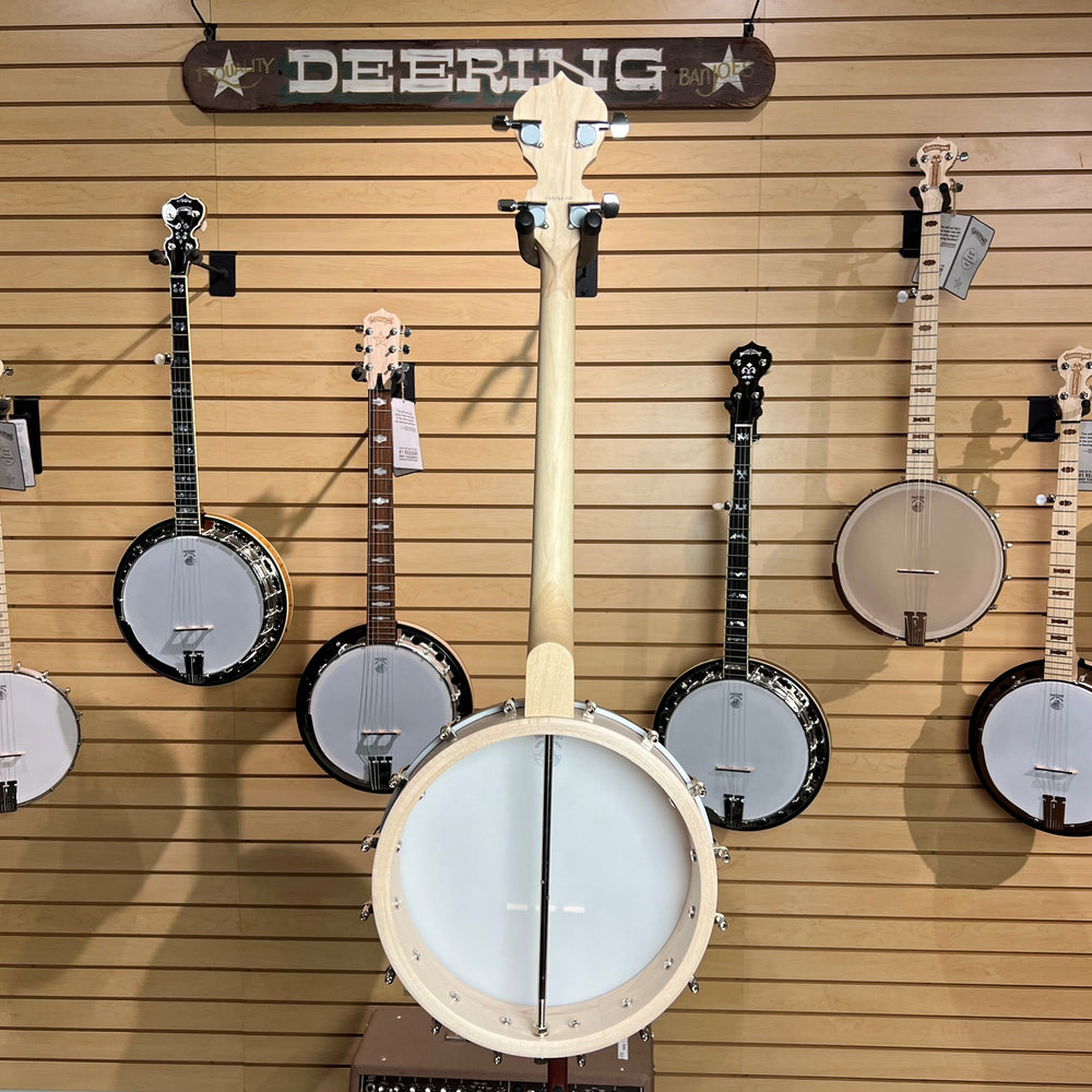 Goodtime 17 fret openback banjo full back shot