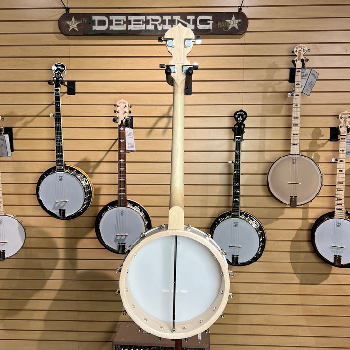 Goodtime 17 fret openback banjo full back shot
