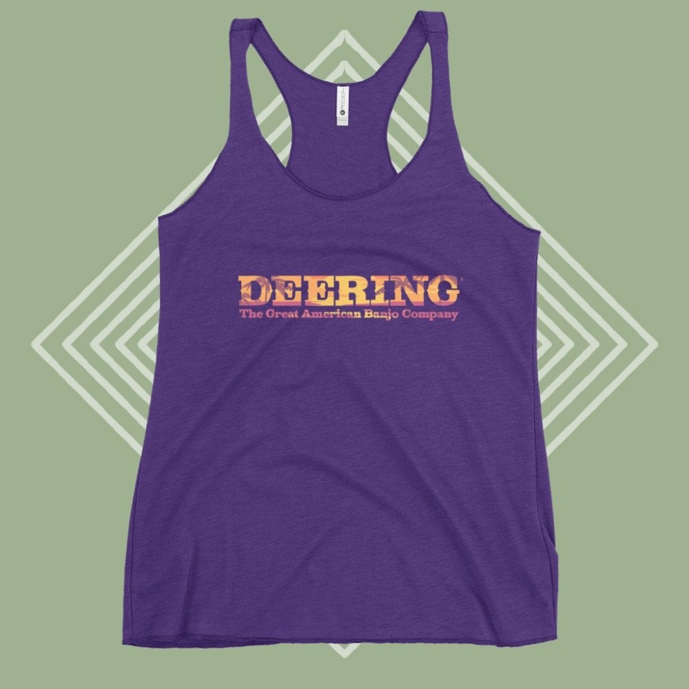 Ladies_Tank_Top_Purple_Rush, Green Diamond Background