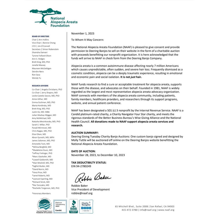 Molly Tuttle & Ketch Secor Giving Tuesday Charity Banjo!