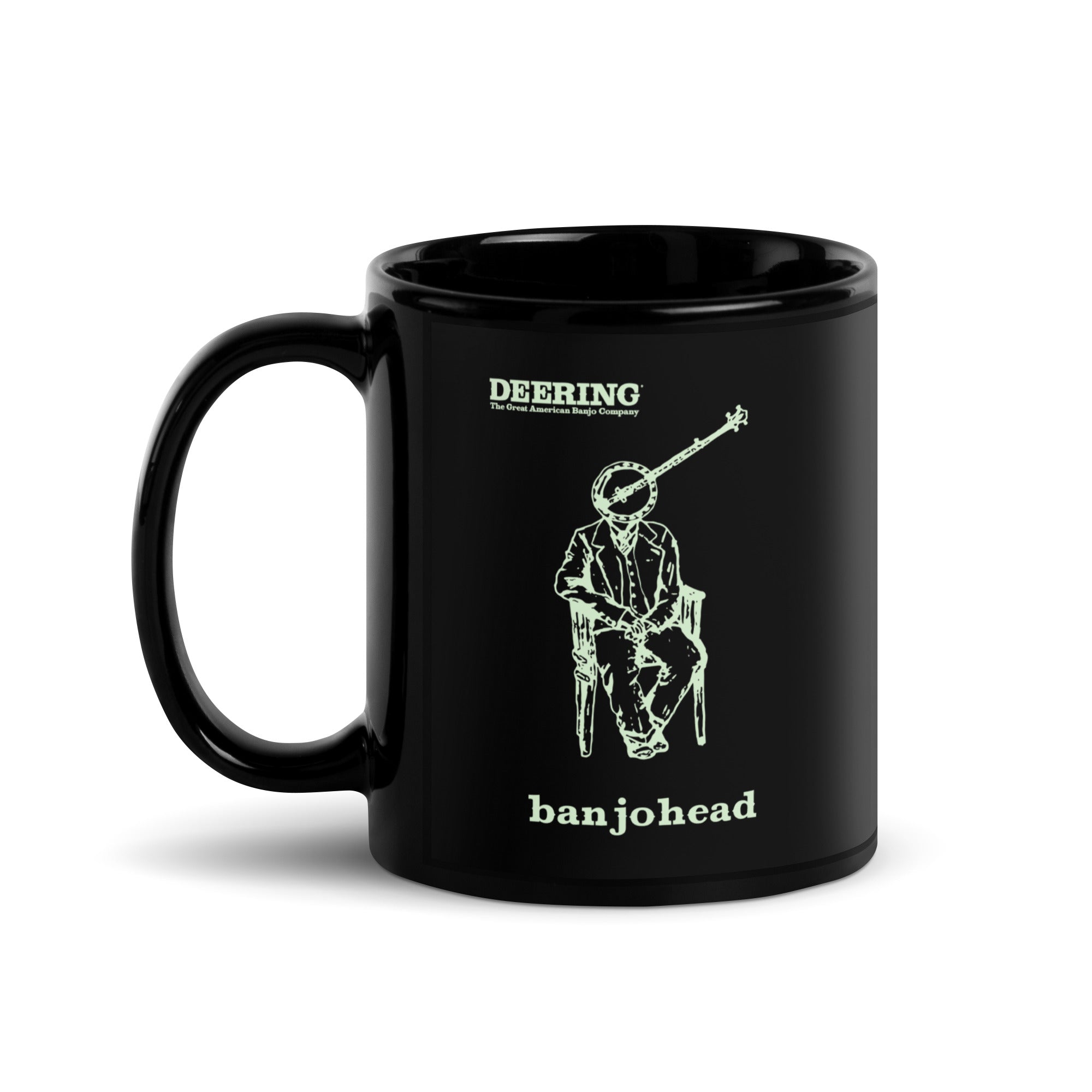 Banjohead Black Glossy Mug