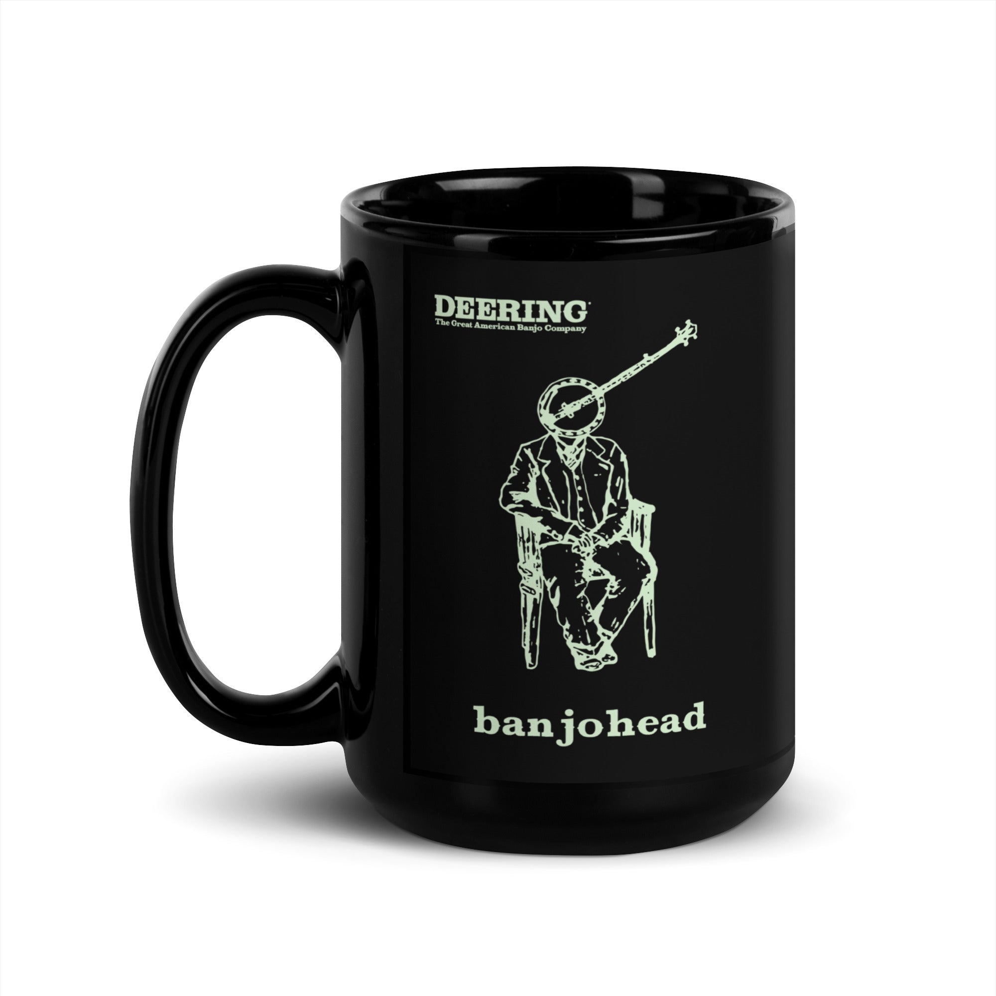 Banjohead Black Glossy Mug