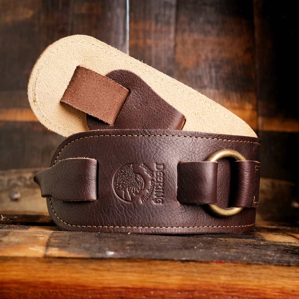Layered Stitched Leather Strap-Side
