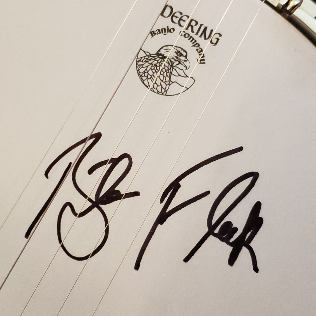 Deering White Lotus Banjo Auction - Signed by 2019 Blue Ridge Banjo Camp Instructors!