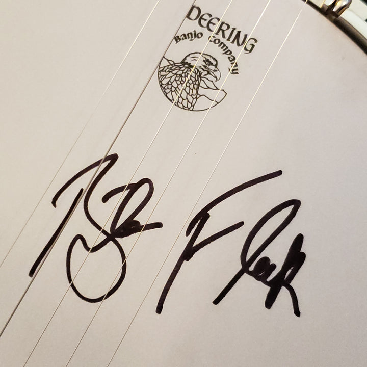 Deering White Lotus Banjo Auction - Signed by 2019 Blue Ridge Banjo Camp Instructors!