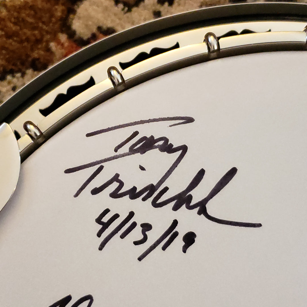 Deering White Lotus Banjo Auction - Signed by 2019 Blue Ridge Banjo Camp Instructors!