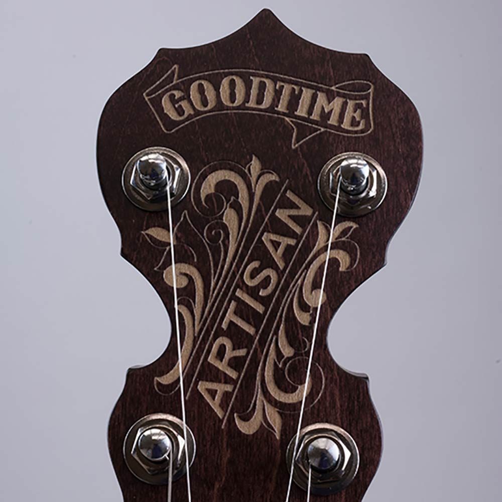 Artisan Goodtime 19 Fret Tenor Banjo - peghead