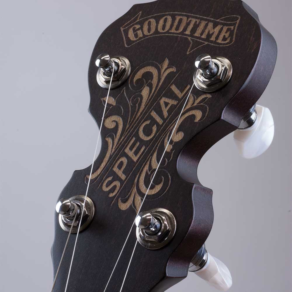 Artisan Goodtime Special Banjo - peghead front close