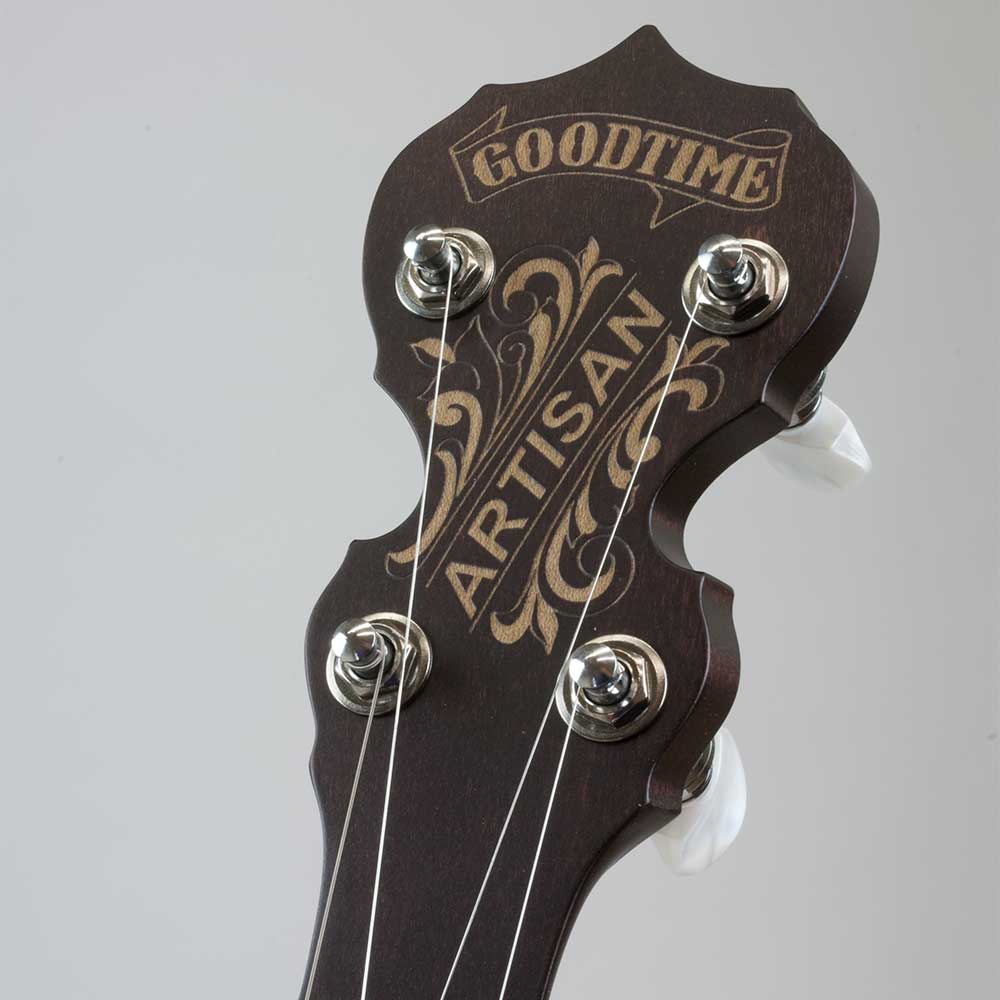 Deering Artisan Goodtime Two banjo - peghead