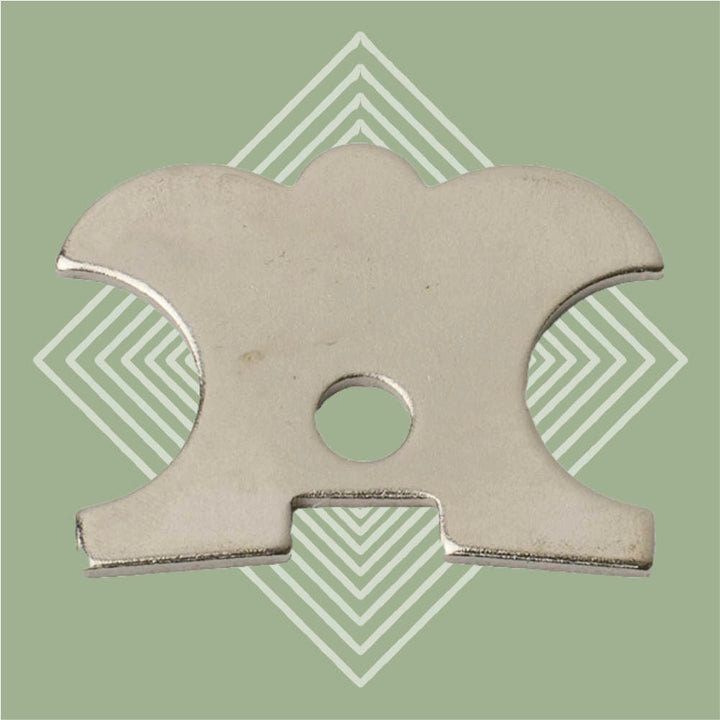 Deering Boston Banjo Butterfly Flange, green background 