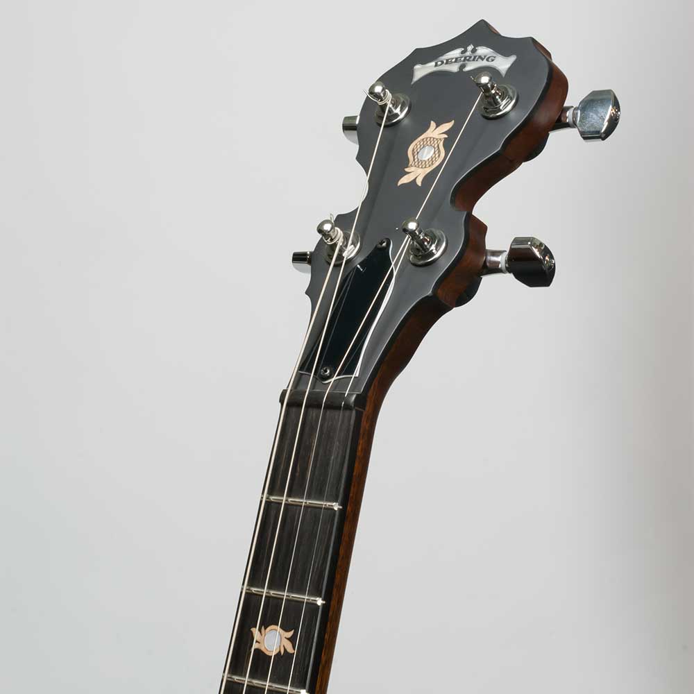 Deering Boston 17-Fret Tenor Banjo - peghead front