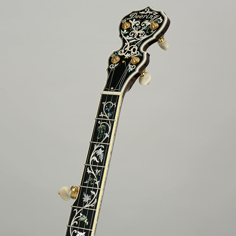 Deering Tree Of Life banjo - Neck Front