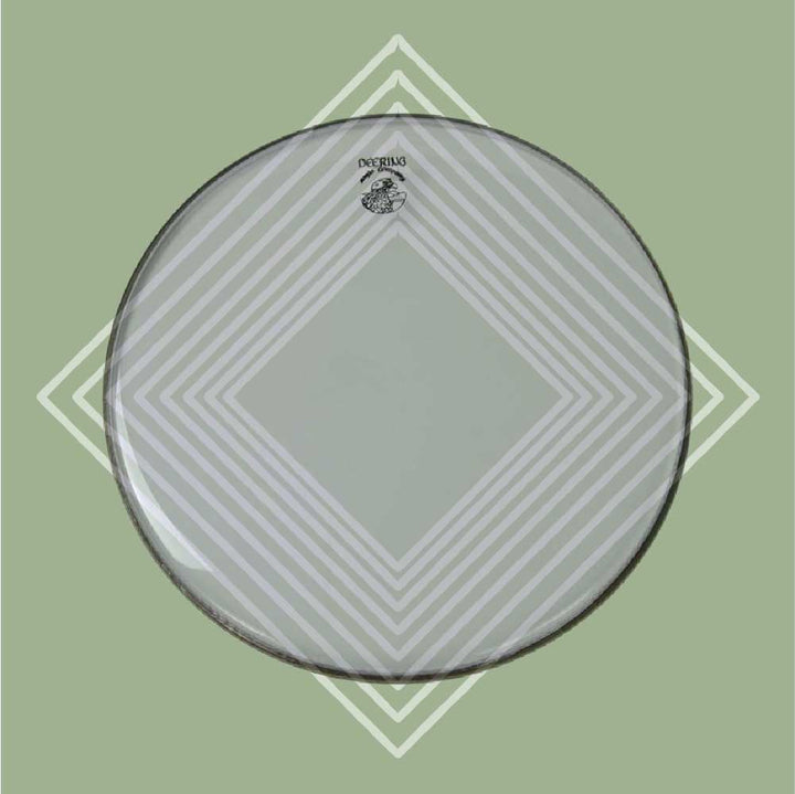 Clear Deering Banjo Head, green background