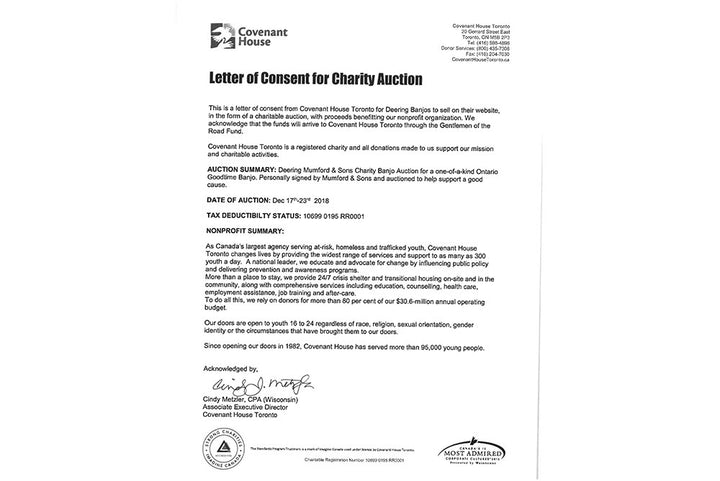 Ontario Charity Banjo