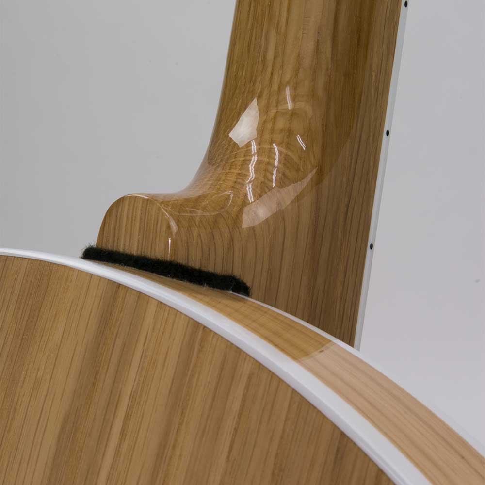 Deering White Lotus 5-String Banjo - neck joint back