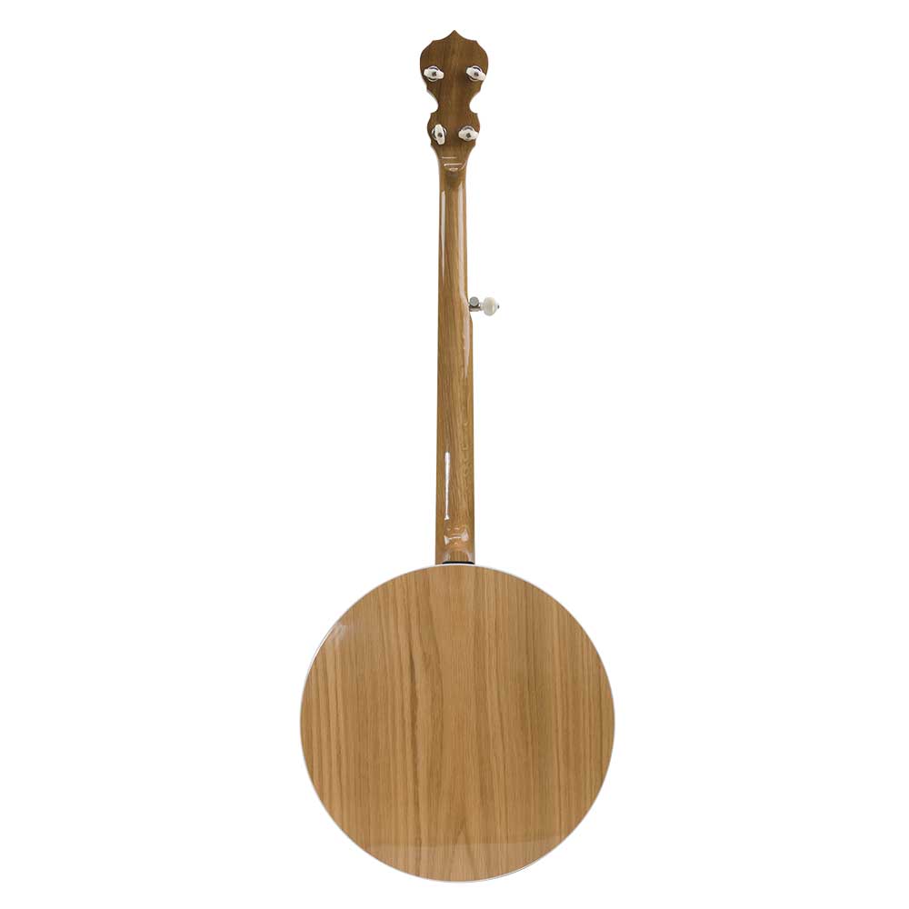 Deering White Lotus 5-String Banjo - back