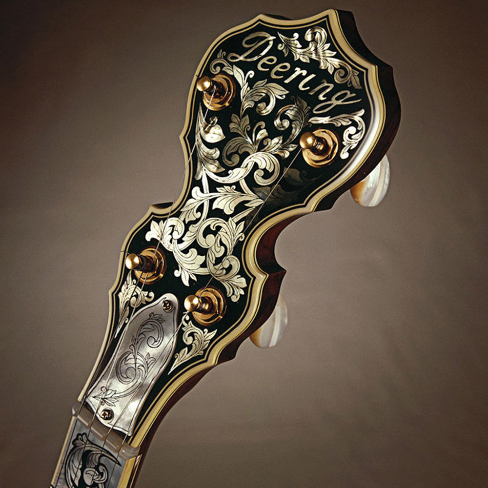 Deering Gabriella banjo peghead