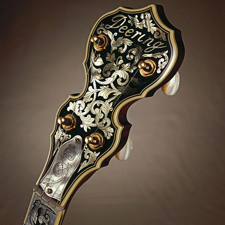 Deering Gabriella banjo peghead