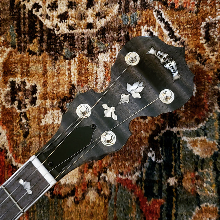 Deering White Lotus Banjo Auction - Signed by 2019 Blue Ridge Banjo Camp Instructors!