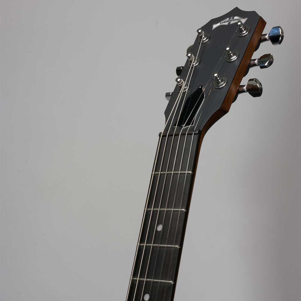 Deering Phoenix Acoustic/Electric 6-String Banjo - peghead front