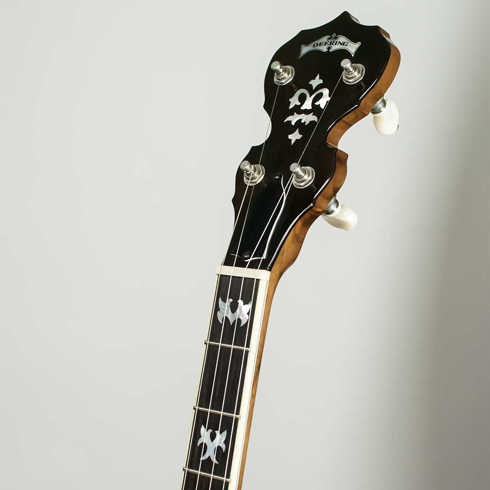 Deering Terry Baucom banjo - peghead front