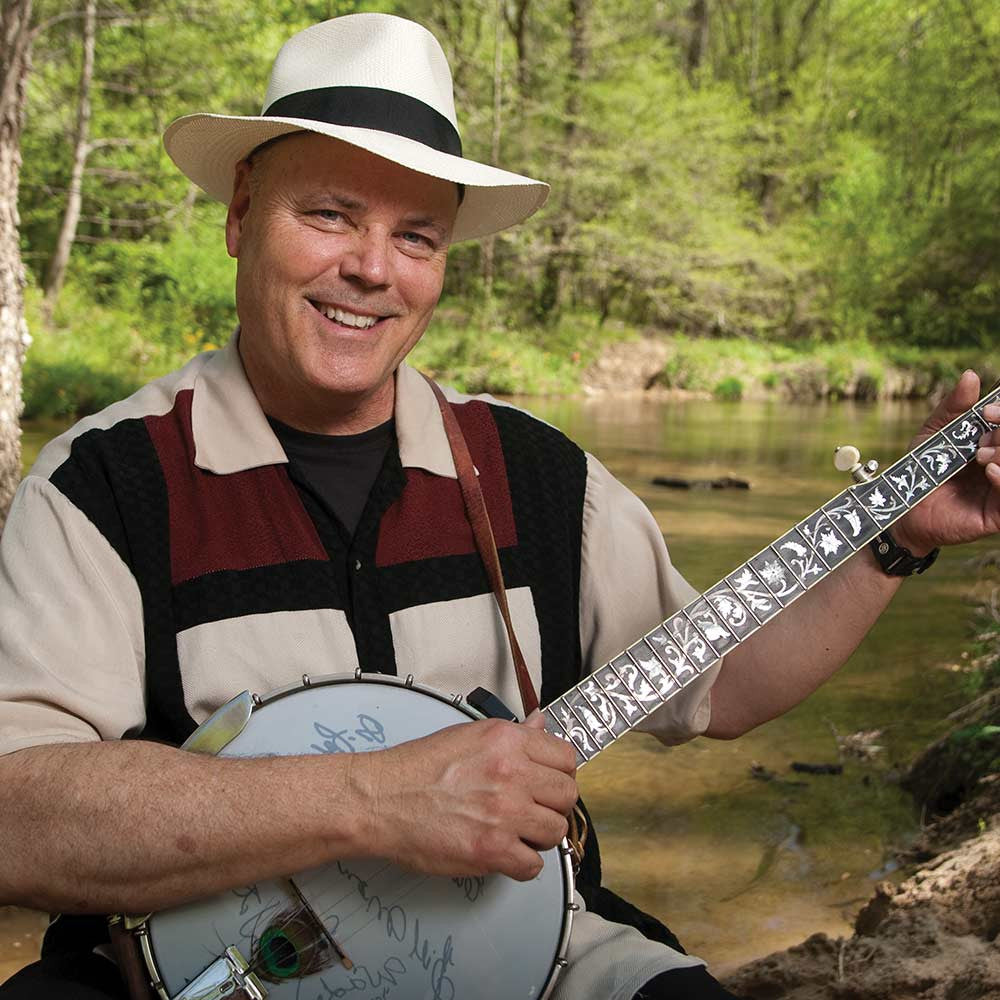 David Holt with his Signature Deering Banjo Model