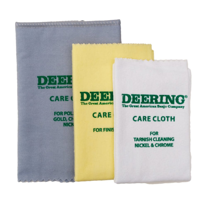 Deering Banjo Care Package, all three Cloths, white background