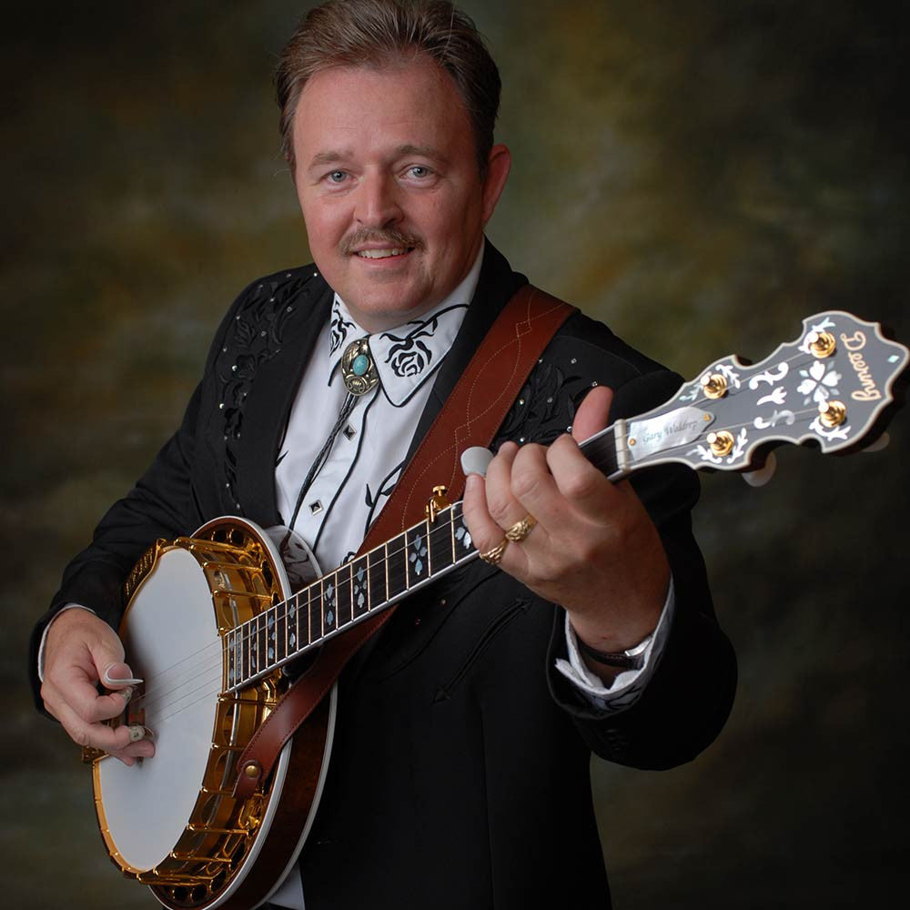 Gary Waldrep with his Deering Golden Classic banjo