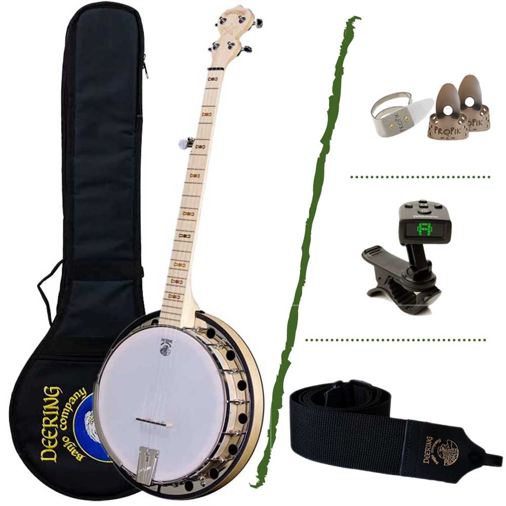 Deering Goodtime Bluegrass Banjo Beginner Package