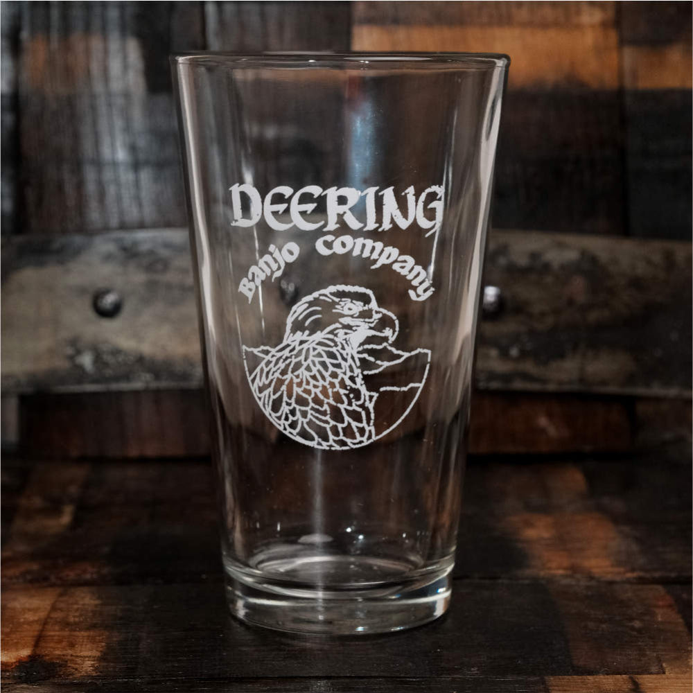 Deering Eagle Logo Pint Glass - Empty