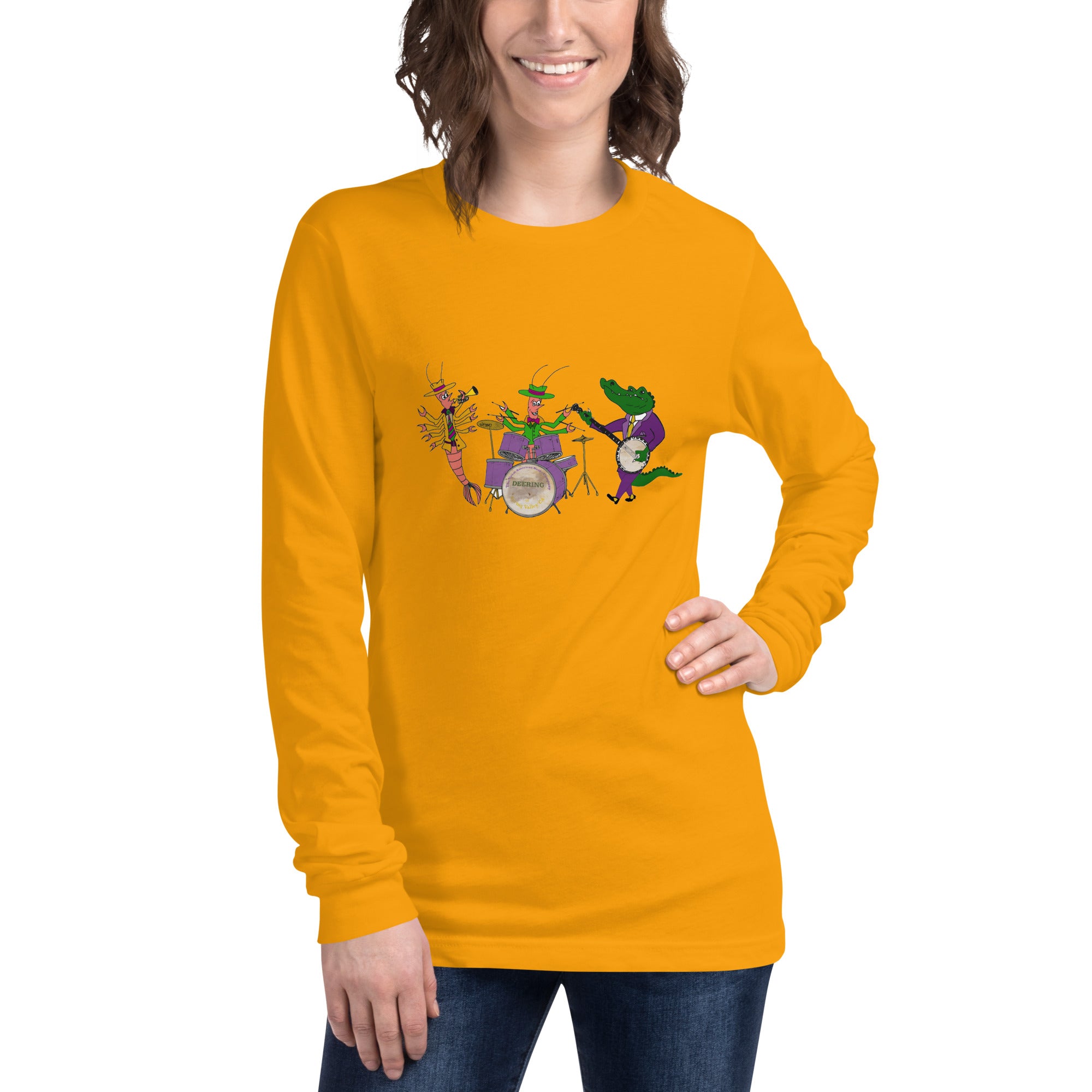 Deering Mardi Gras Jazz Band Long Sleeve T-Shirt