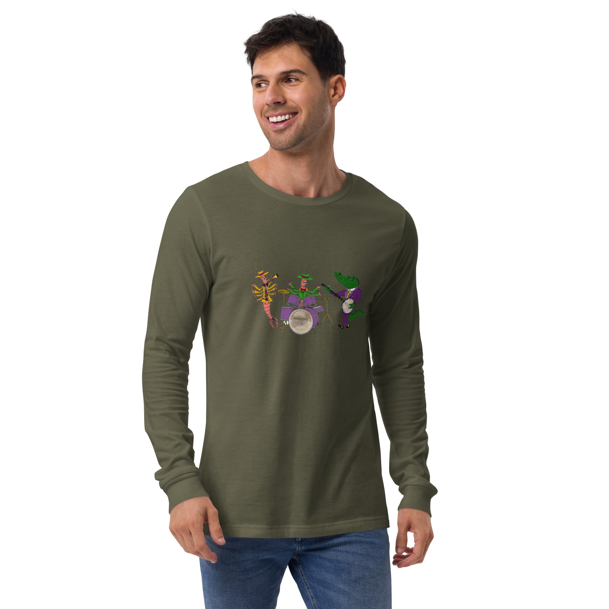 Deering Mardi Gras Jazz Band Long Sleeve T-Shirt