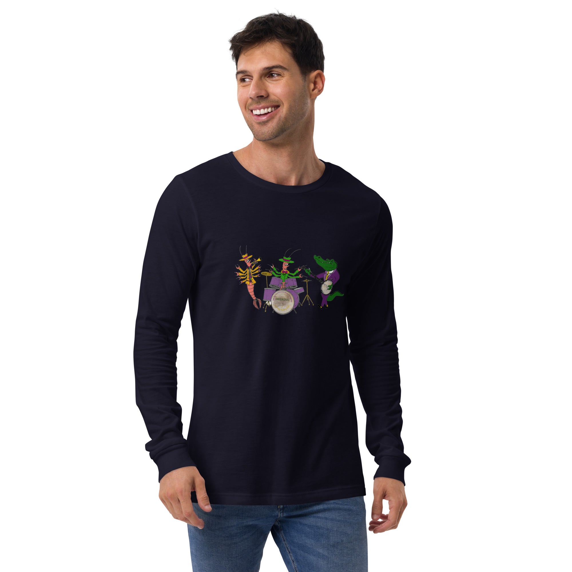 Deering Mardi Gras Jazz Band Long Sleeve T-Shirt