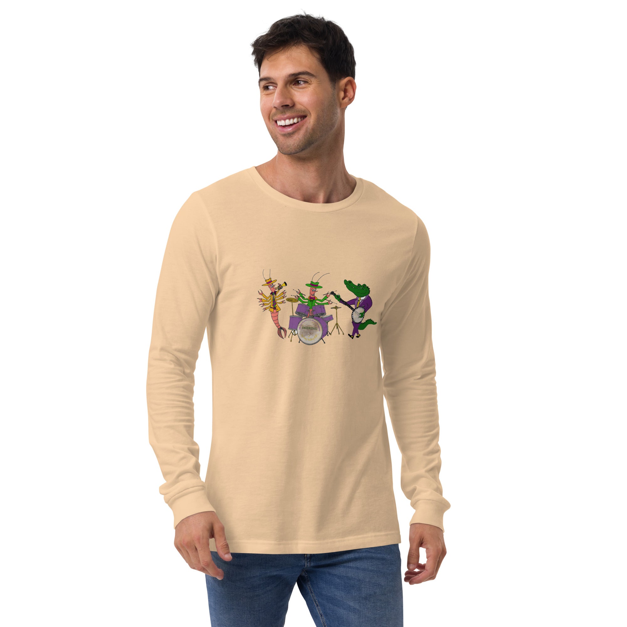 Deering Mardi Gras Jazz Band Long Sleeve T-Shirt