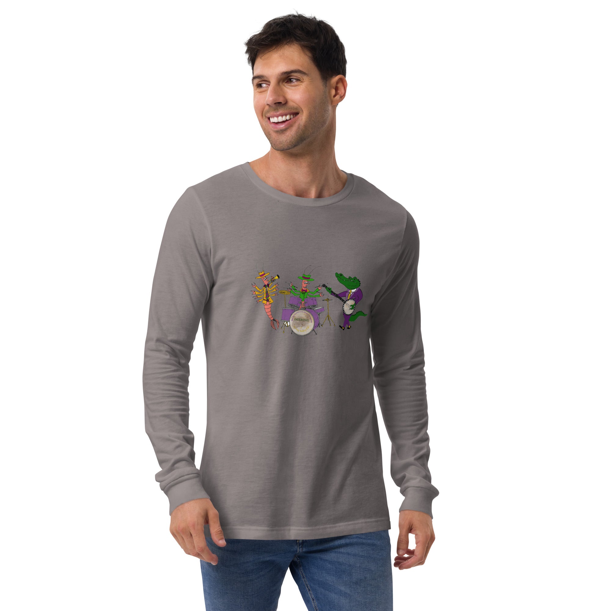 Deering Mardi Gras Jazz Band Long Sleeve T-Shirt