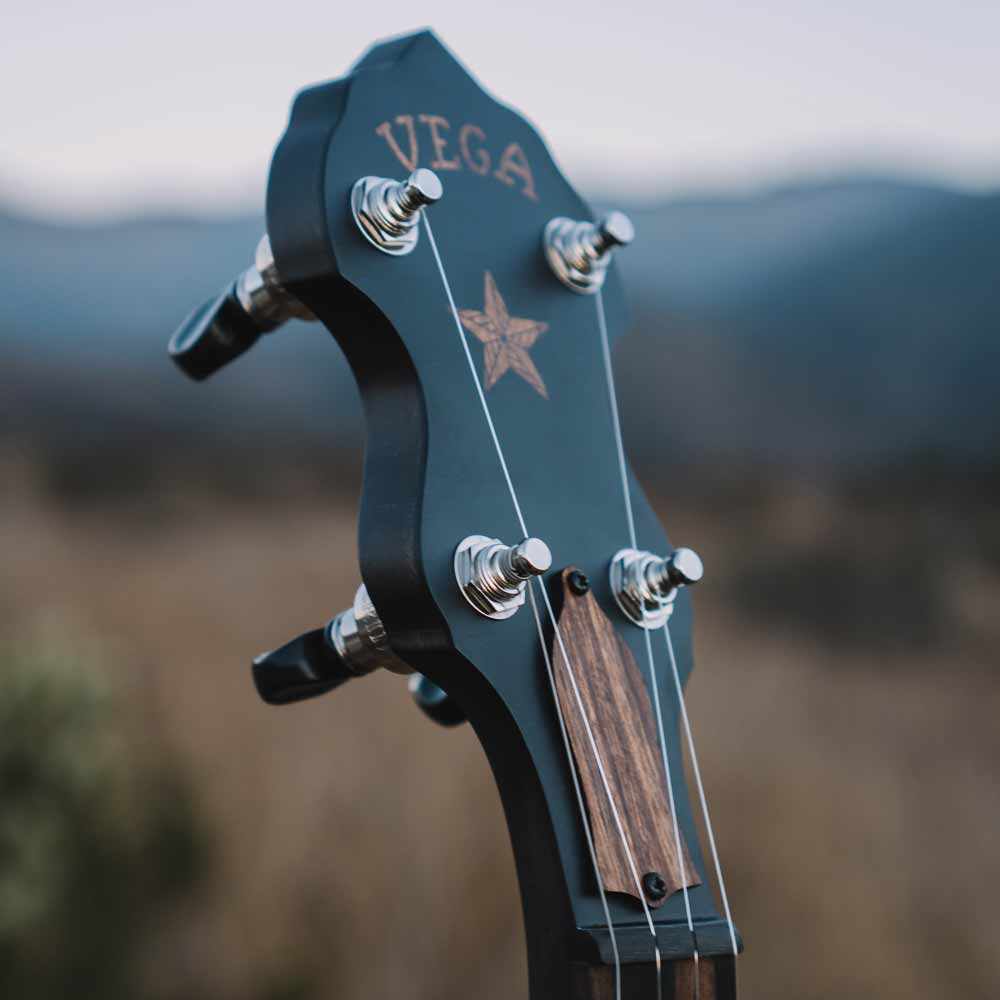 Vega Vintage Star banjo - peghead mountains